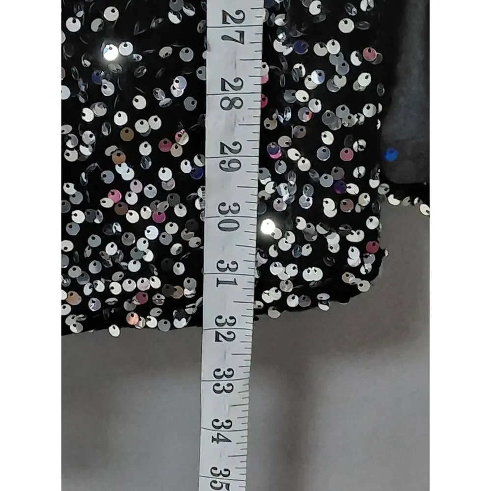 NWT 4th & Reckless Amelia Dress Black Sheath Mini Sequin Women Size XS